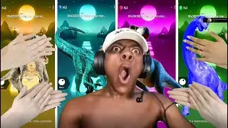 🦖 Godzilla King 👑 VS Godzilla Atomic Breath 💥 | Tiles Hop EDM Rush 🎶🔥