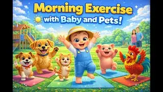Morning Exercise with Baby and Pets! ☀️  Workout