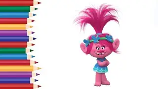 How to color Queen Poppy| kolouring | Relaxing Coloring 