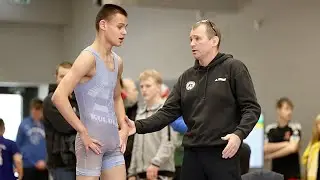 U20 Erich Heinmaa (EST) vs Artjom Savel (EST) 70kg. Freestyle boys youth wrestling tournament.