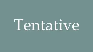 How to Pronounce ''Tentative'' (Attempt) Correctly in French