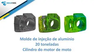 Moldtool - Molde de inje&ccedil;&atilde;o de alum&iacute;nio cilindro do motor.