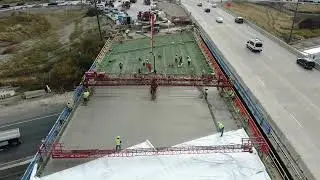 Weber Rd over I-55 Bridge Deck Pour 11-4-2021