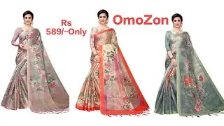 🔥🔥Хлопковое жаккардовое сари с цифровым принтом💥💥Цена: всего 589 рупий #OmoZon #amazon