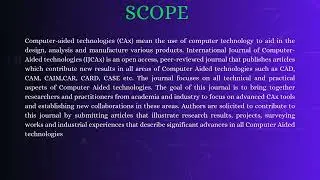 Submit your Articles!!!International Journal of Computer-Aided technologies (IJCAx)