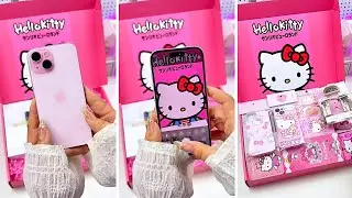 🎀Aesthetic iPhone Gift Box Packing | Hello Kitty Pink Theme 💖📱 (Satisfying ASMR)