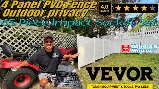 VEVOR 50&rdquo;x50&rdquo; PVC Outdoor Privacy Screen Fence & 65 Piece Impact Socket Set Tool Kit Review