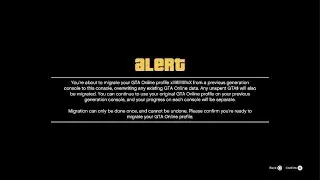 Grand Theft Auto V Online PS5 Account Migration