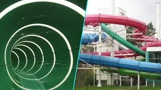 Aqua Whizz (Groene Speed Glijbaan) in Aquapolis Molenheide [Onslide POV]