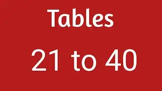 21 to 40 tak Tables/ multiplication Table 21 to 40/  21 to 40 tak pahade