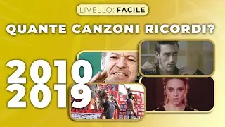 Indovina la canzone italiana 2010-2020 ~ Quiz canzoni 2023