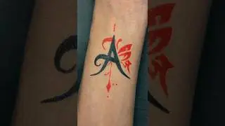 a letter beautiful temporary tattoo..#tattoo#ytshorts #youtubeshorts