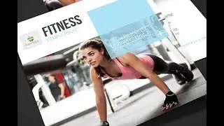 Fitness - Square Trifold Brochure Brochure Template | Creative Market