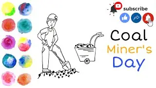 Coal Miner's Day Drawing | Easy & Simple Drawing of Coal Miner's Day For Everyone | Event Drawing |