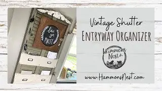 Repurposed Shutter turned into an Entryway/Mail Organizer