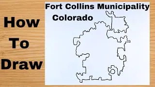 Drawing Fort Collins Municipality Map - United States
