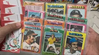 Ripping 1975 Topps baseball holiday rack packs