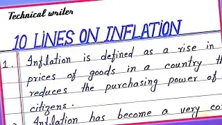 10 Lines essay on Inflation in English || Rising Prices essay