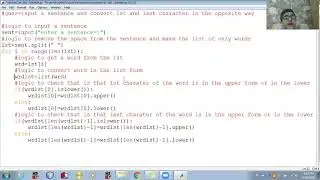 Python = Convert first and last letter of each word of sentence in opposite case.