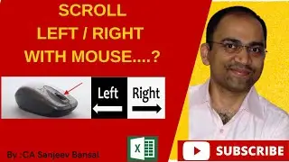 How to Scroll left right with Mouse in #Excel365 ; move left right with mouse in excel