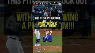 Strange but true! Alex Vesia strikes out Will Benson without throwing him a SINGLE Pitch! 🫨 #mlb
