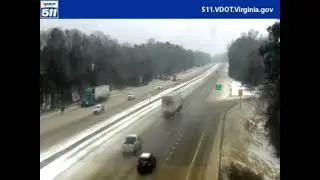 VDOT Snow Plow Hit By Tractor Trailer After Abruptly Cutting Off Traffic In