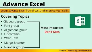 Home tab Explanation || #Advance_Excel part-1