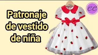 Cómo realizar el patrón de un vestido de niña con gola o solapa