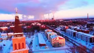 Sunny & freezing winter ❄️ |Kouvola Kuusankoski | DJI mavic air