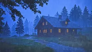 🌙 Mind Calm Heavy Rain White Noise on a Dark Night Sky for Focus & Sleep 😌