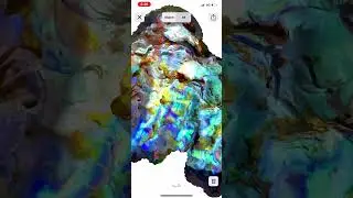 Projections on 3D scanned impasto paste and expandable foam sculpture (scan 2)