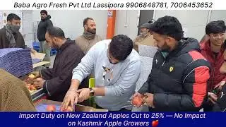Import Duty on New Zealand Apples Cut to 25% no impact on kashmir Apple
