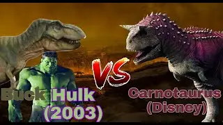 Buck y Hulk (2003) Vs. Carnotaurus (Disney) (Especial improvisado 100 Suscriptores) #Crossover 