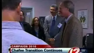 Providence Chafee meets with Carcieri, head of State Police