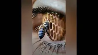 #The secret hidden in our eyes#artificial#short viral#bee#Extracting honey from the pupil of the eye
