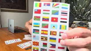 960 Pieces Multicolor World Flag Stickers (192 Countries) for School, Journal, Scrapbook