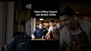 Cop Rejects Black Coffee Goes Viral 🤯 #cafe #Police #coffee