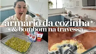 O ARMÁRIO DA BANCADA DA COZINHA FICOU LINDO 🤩 E RECEITA DE BOMBOM DE UVA NA TRAVESSA SUPER CREMOSO