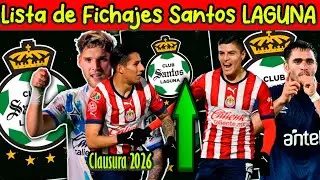 🔥🟢 Lista de fichajes de Santos Laguna para el clausura 2026! Van por estos Cracks en la delantera