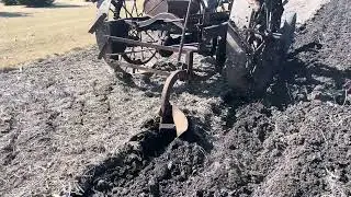 Plowing With Model T Ford w/ Montgomery Wards Tractor & Plow Kit