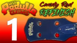 Ремонт бас-гитары Padulla в цвете Candy Apple Red
