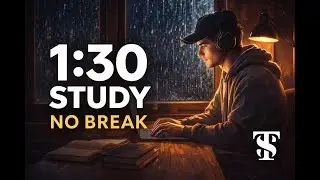 LIVE / 1:30 HOUR STUDY WITH ME / NO BREAK, JUST FOCUS