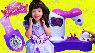 Disney Princess IRL Dress Up Disney Junior Sofia The First Dress Up & Easy Nails Finger Painting