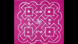 Easy Margazhi kolam 20 Dhanur month with dots 10 to 10 straight