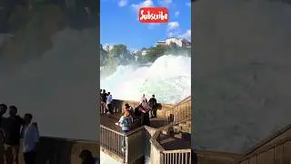 One of the most beautiful waterfall ||📍#Rheinfall #switzerland #shorts