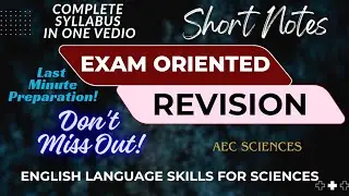 📢🚨 Exam Oriented Revision AEC Sciences 📢🚨 Calicut University First Semester 