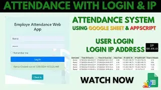 Attendence System with Ip Address using Google Sheet & Apps Script | B24