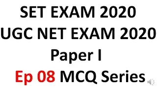 SET Exam Paper 1 Question and Answers  2020 Ep 8