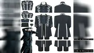 DMC Vergil Cosplay Fantasy Costume Disguise for Adult Uniform Jacket Pants Roleplay Fancy Dress Outf
