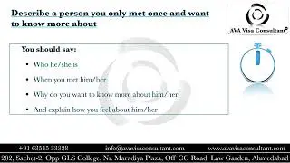 IELTS Cue Card - A person you only met once and want to know more about